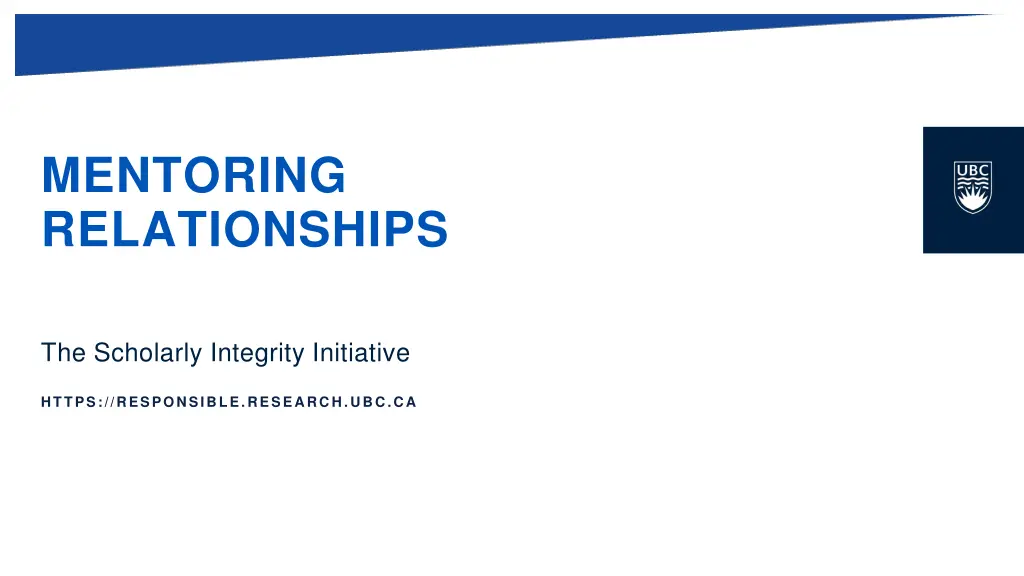 mentoring relationships