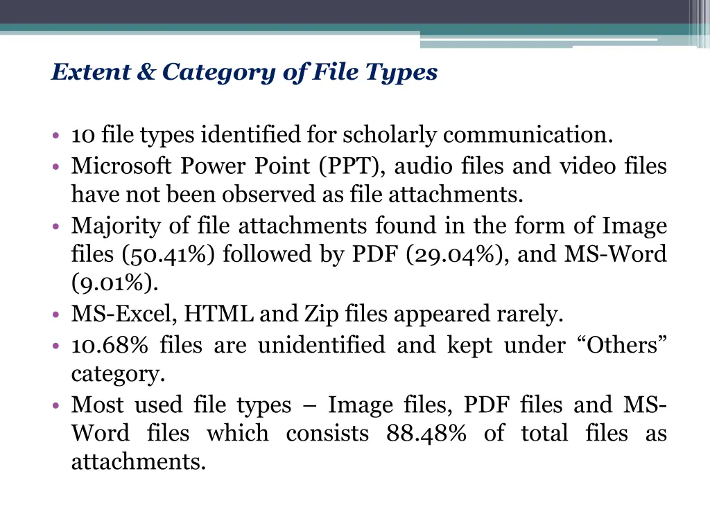 extent category of file types