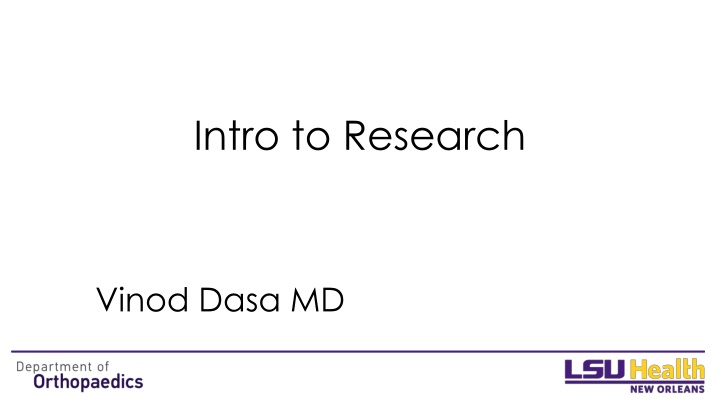intro to research