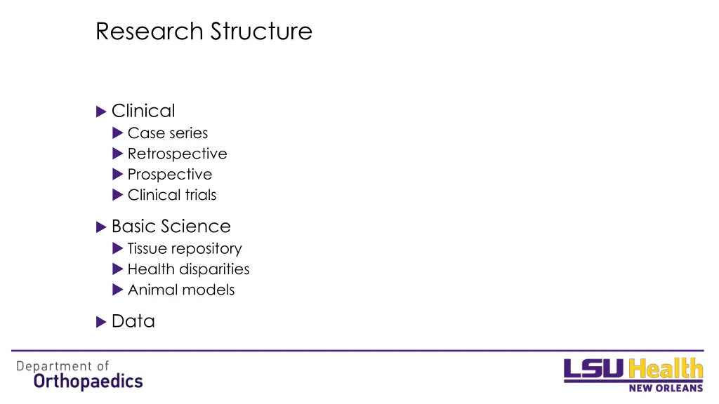 research structure