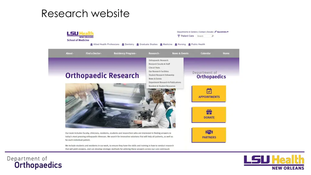 research website