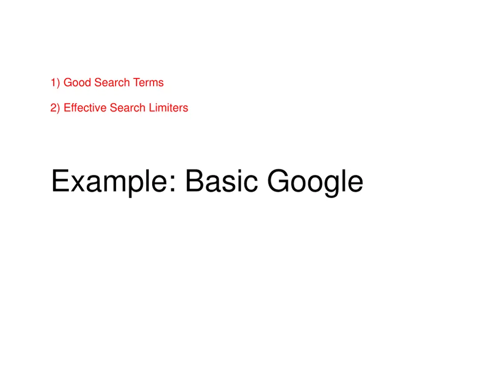 1 good search terms