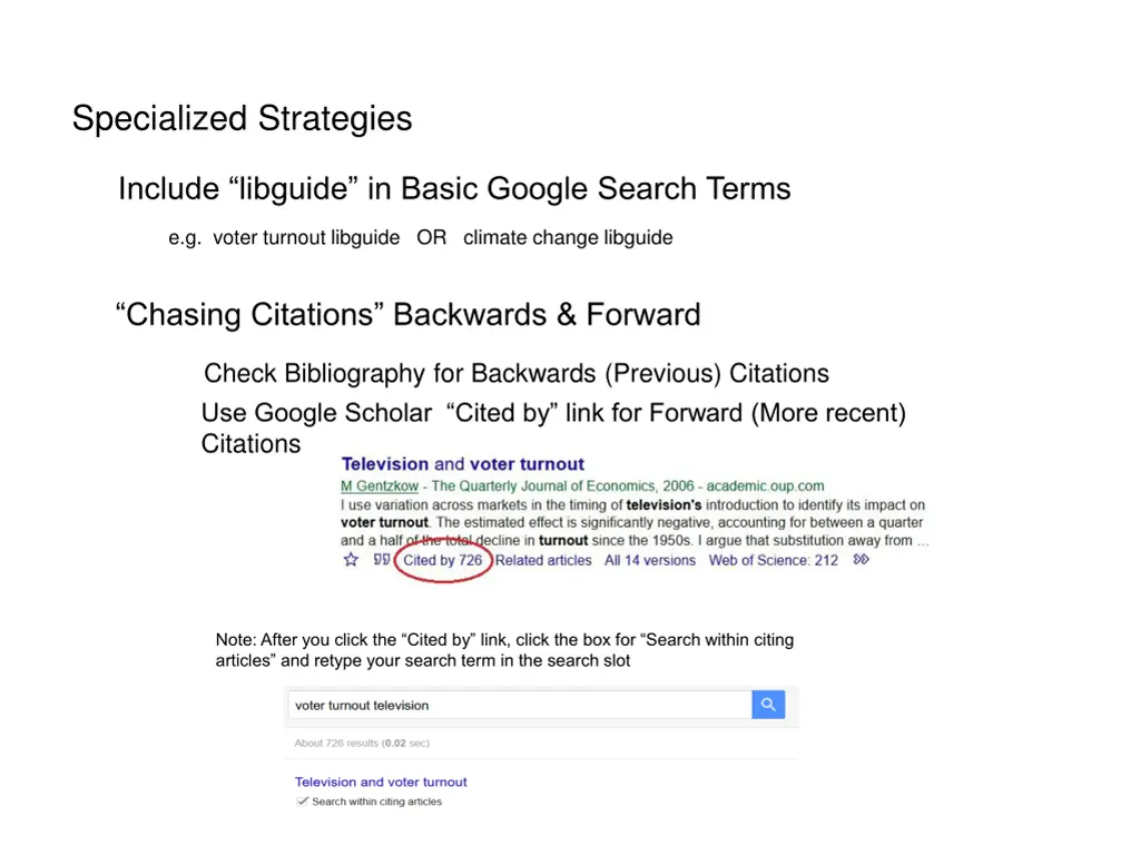specialized strategies