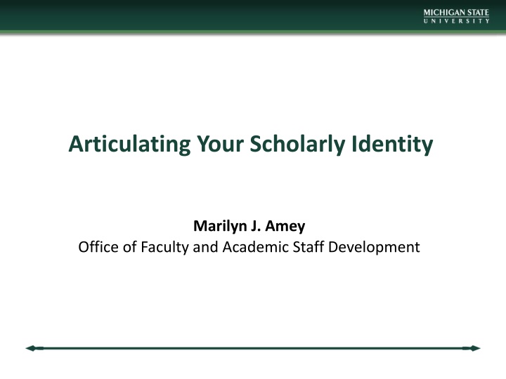 articulating your scholarly identity