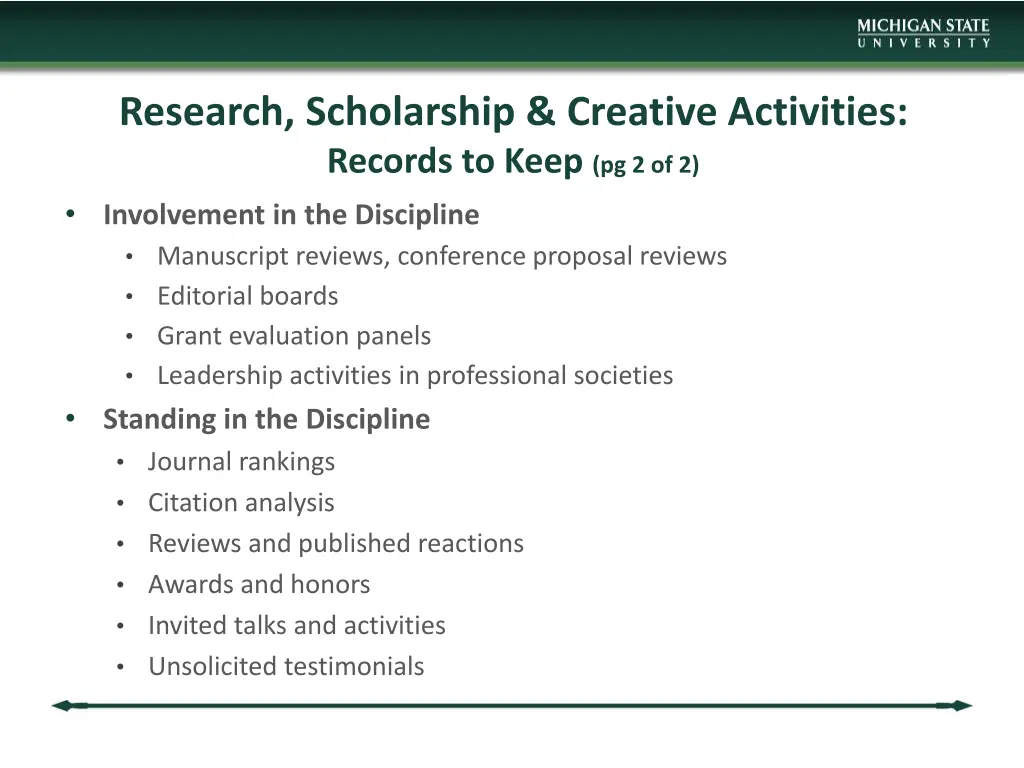 research scholarship creative activities records 1