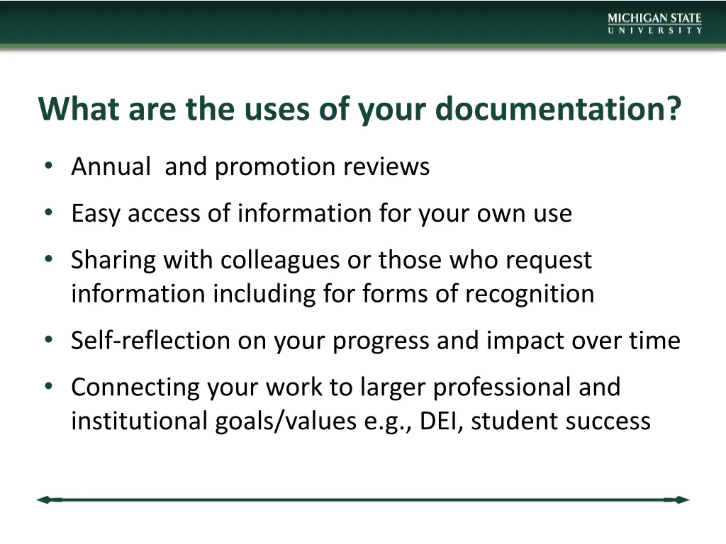 what are the uses of your documentation