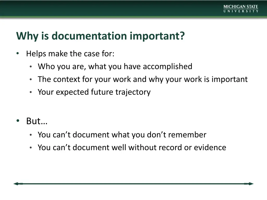 why is documentation important