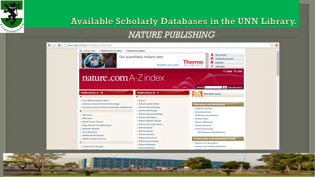 nature publishing