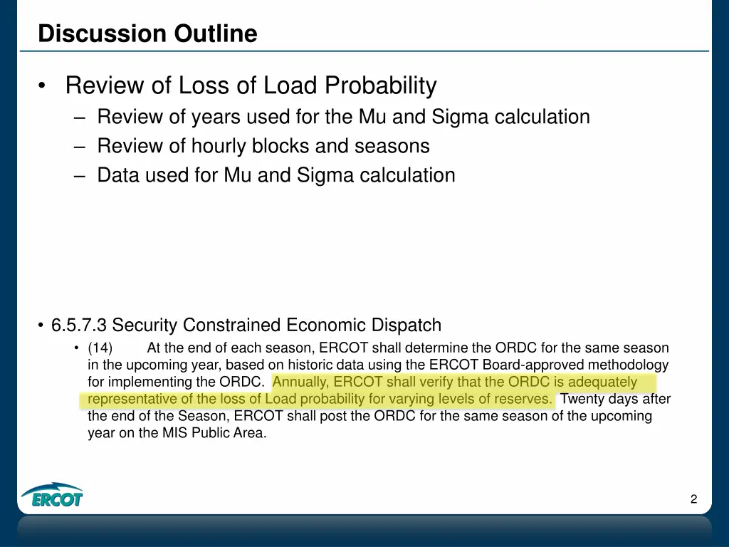 discussion outline