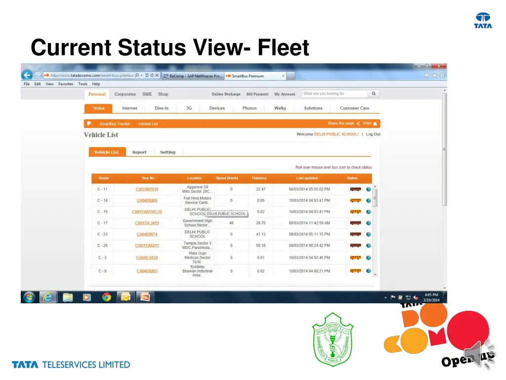 current status view fleet