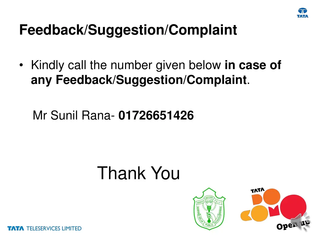 feedback suggestion complaint