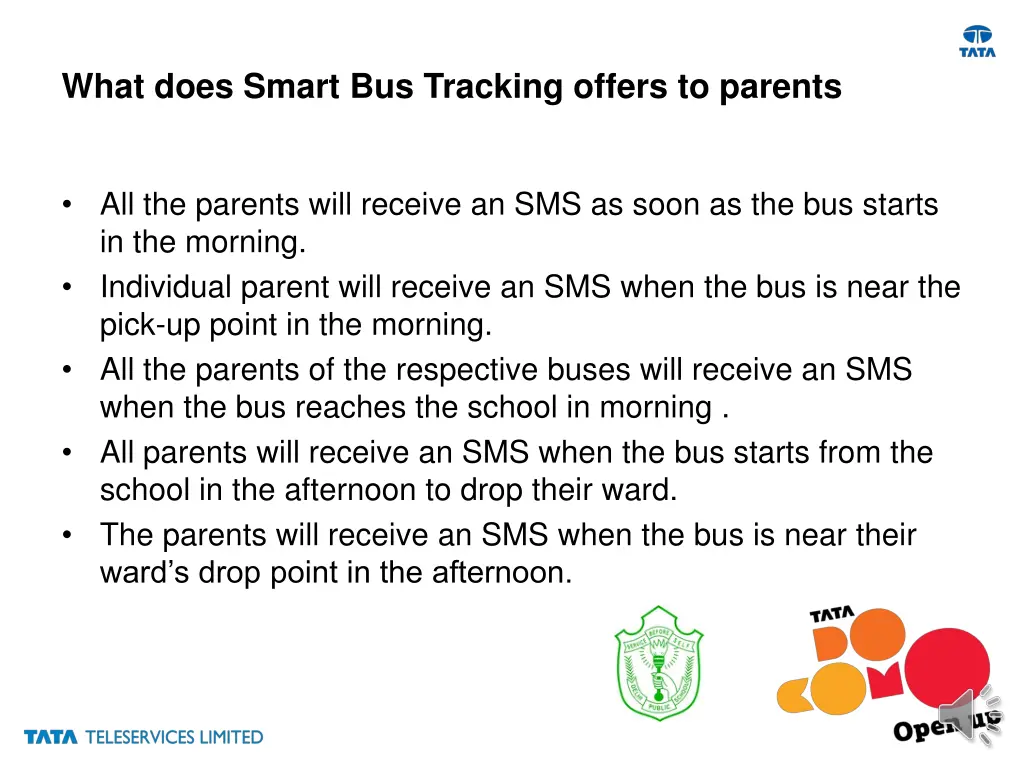 what does smart bus tracking offers to parents