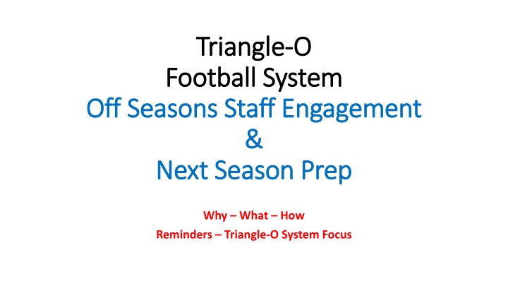 triangle triangle o o football system football