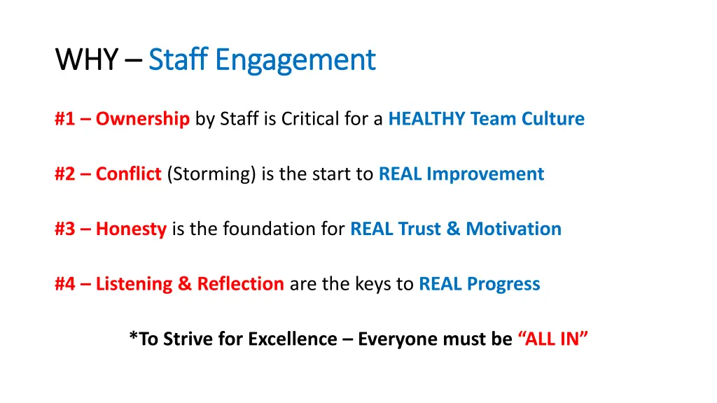 why why staff engagement staff engagement