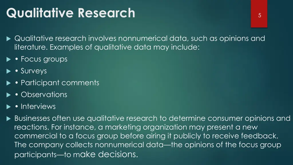 qualitative research