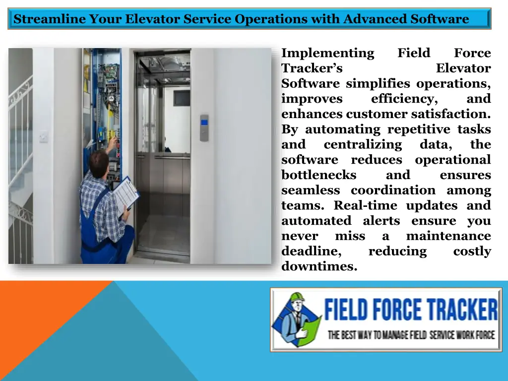 streamline your elevator service operations with 1