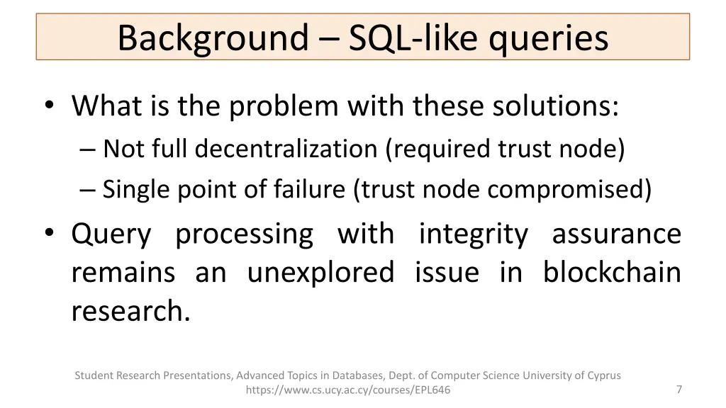 background sql like queries 1