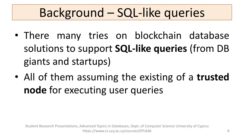 background sql like queries