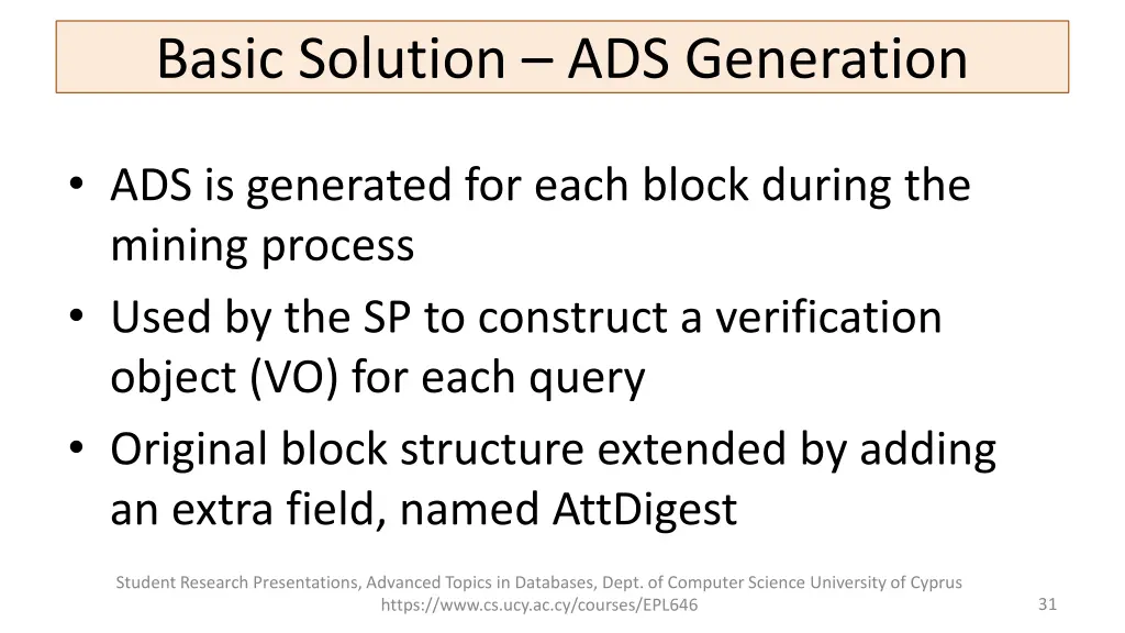 basic solution ads generation