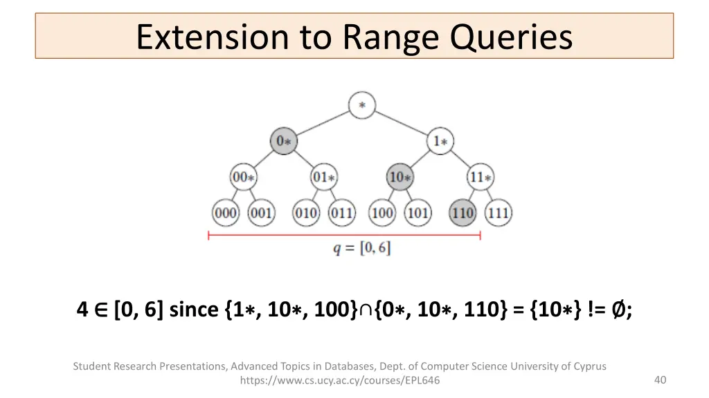extension to range queries 1