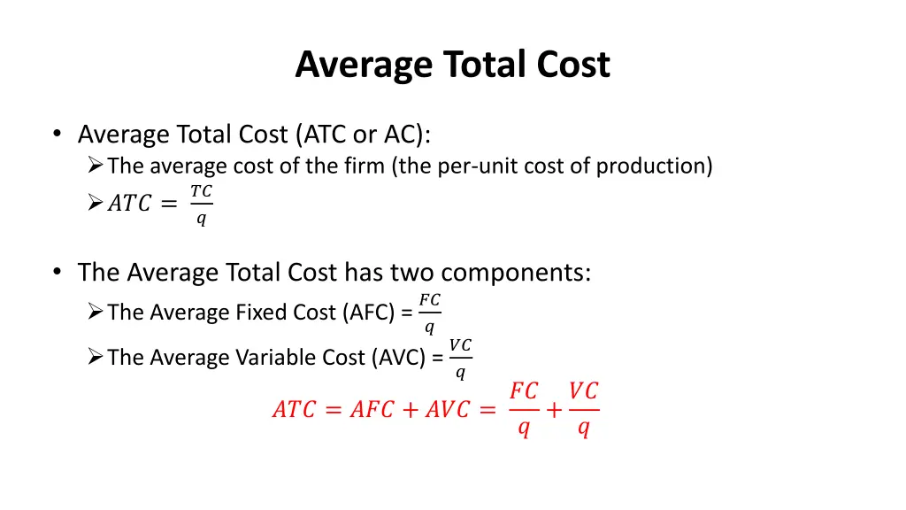 average total cost