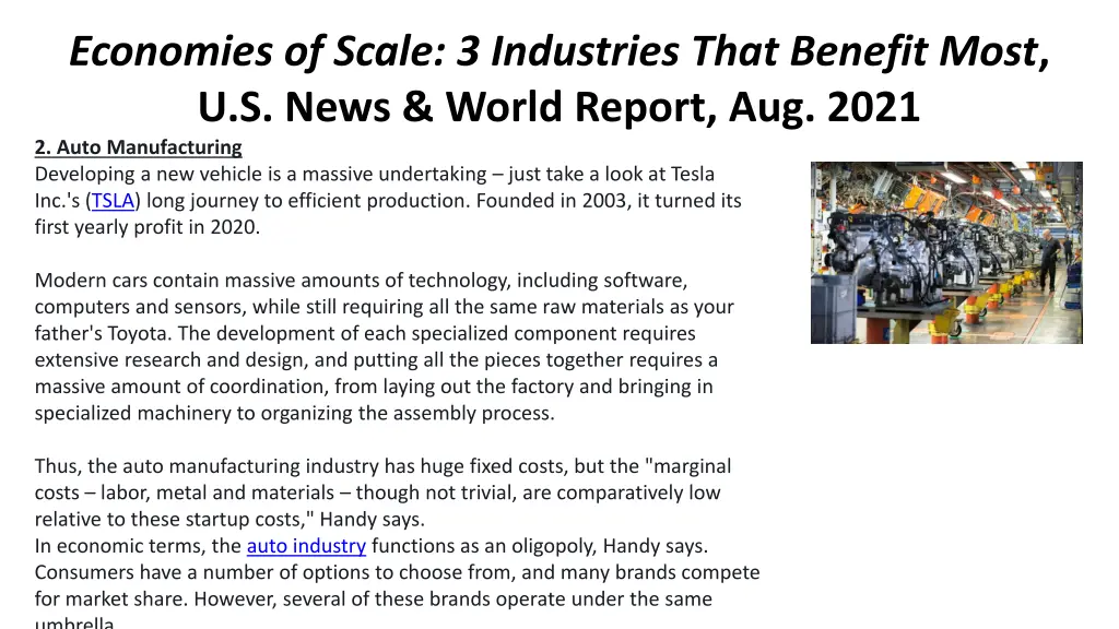 economies of scale 3 industries that benefit most 3