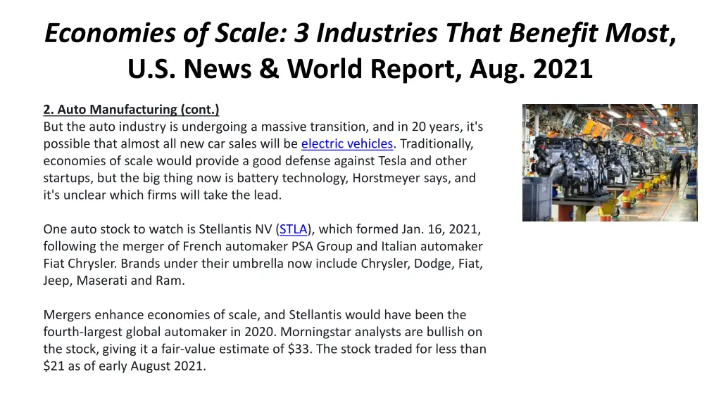 economies of scale 3 industries that benefit most 5