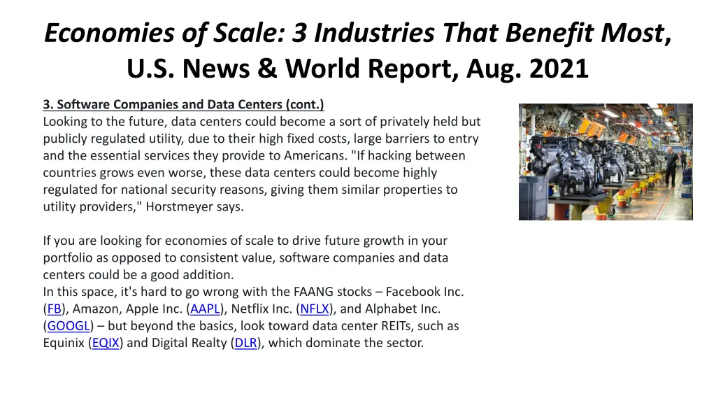 economies of scale 3 industries that benefit most 8