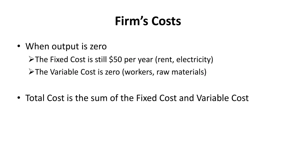 firm s costs