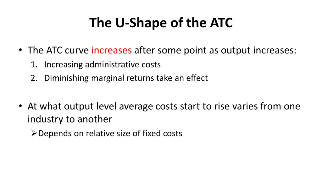 the u shape of the atc 1