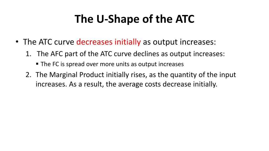 the u shape of the atc