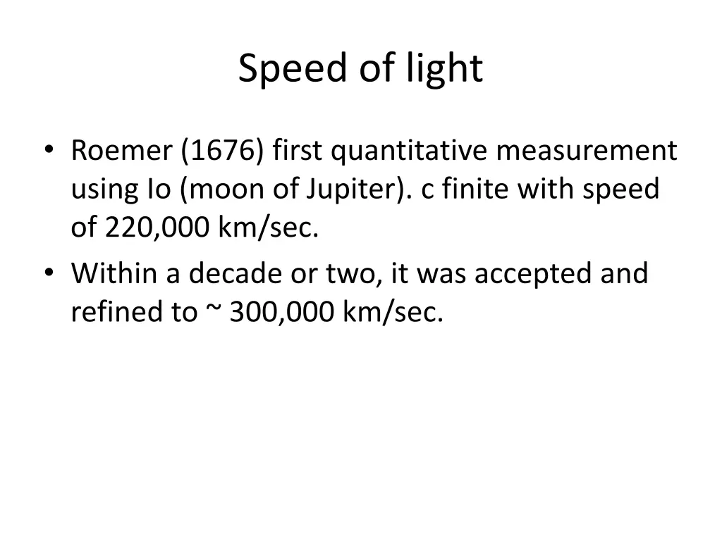 speed of light