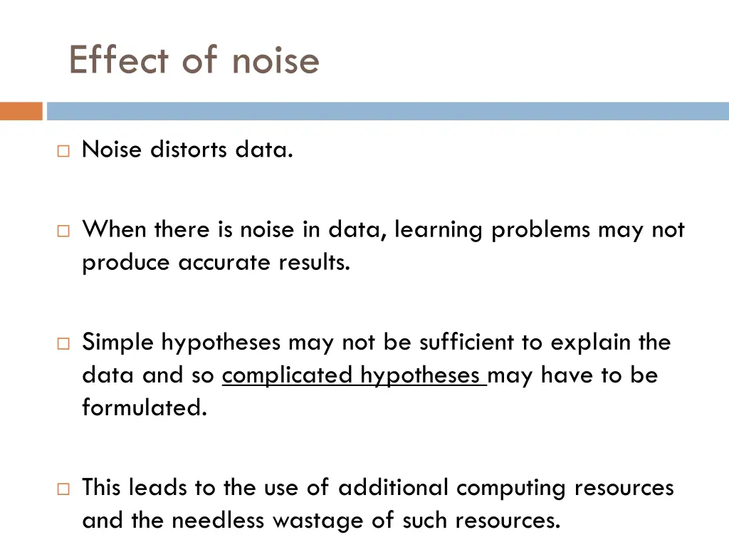 effect of noise