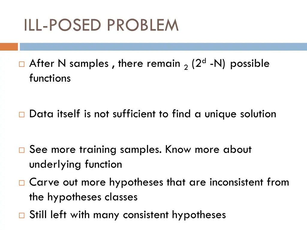 ill posed problem