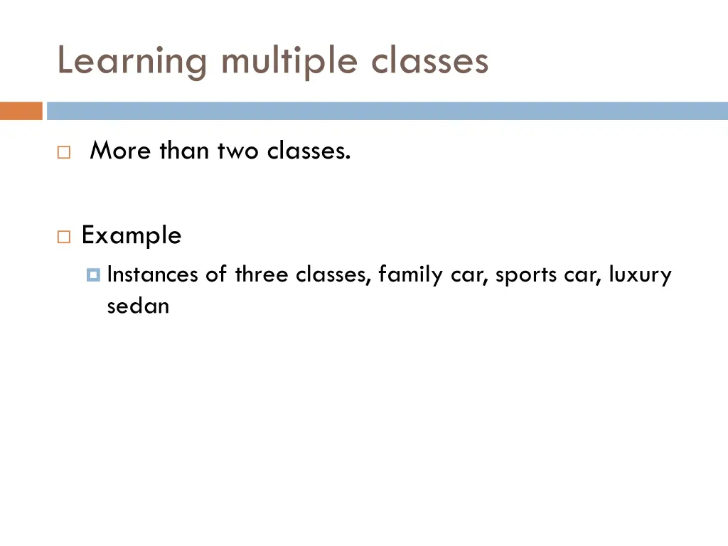 learning multiple classes