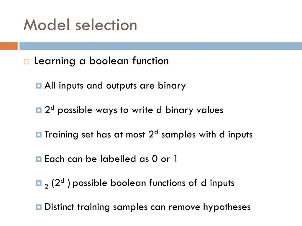 model selection