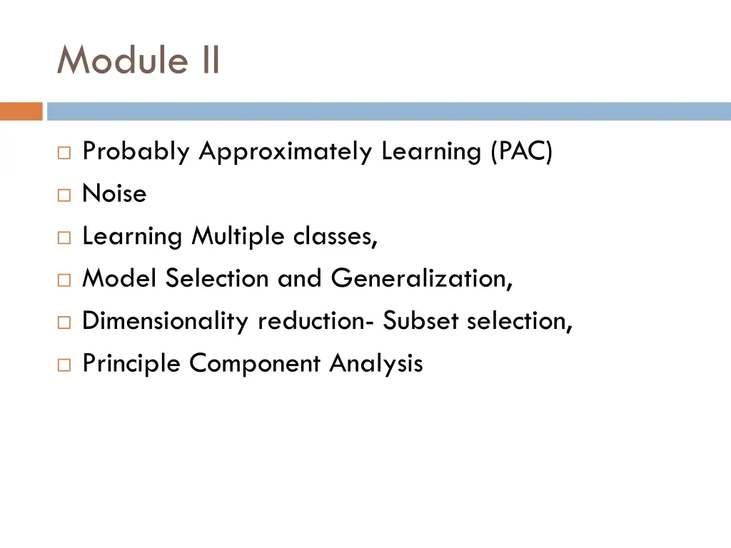 module ii