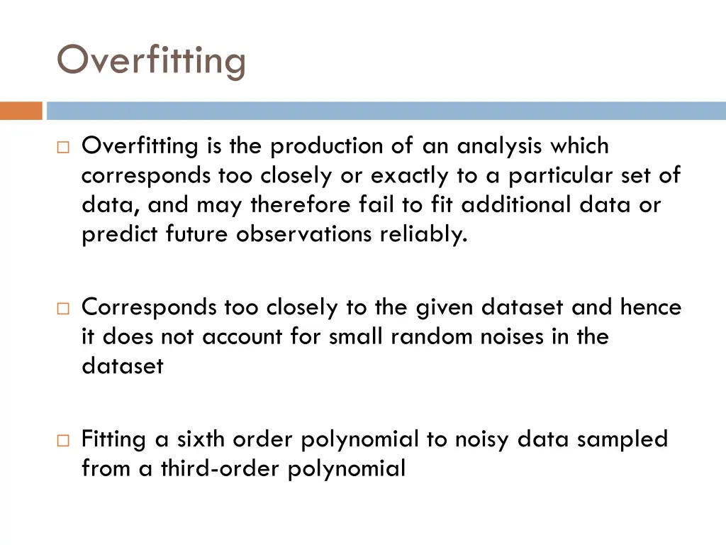 overfitting