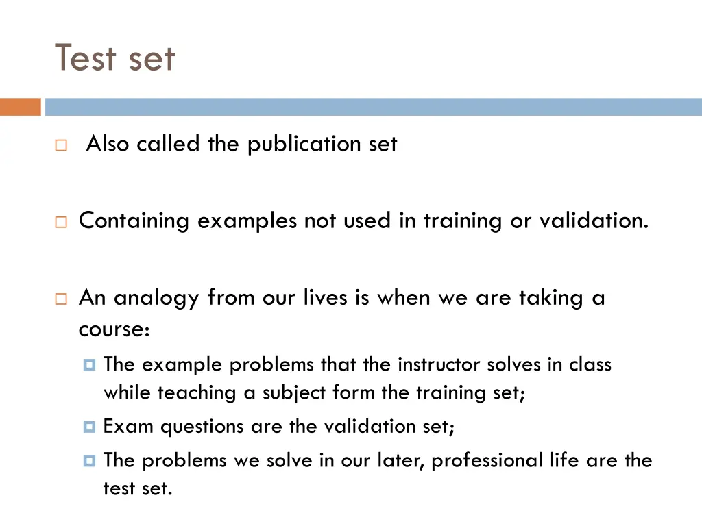 test set