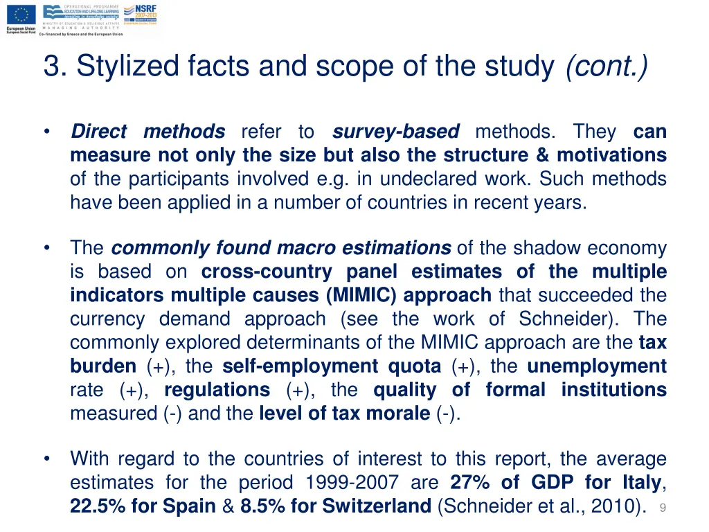 3 stylized facts and scope of the study cont