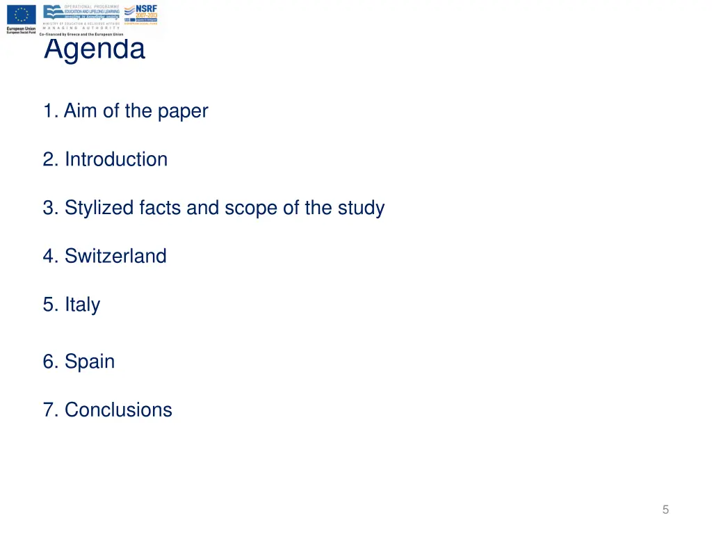 agenda