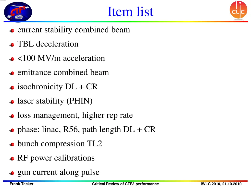 item list