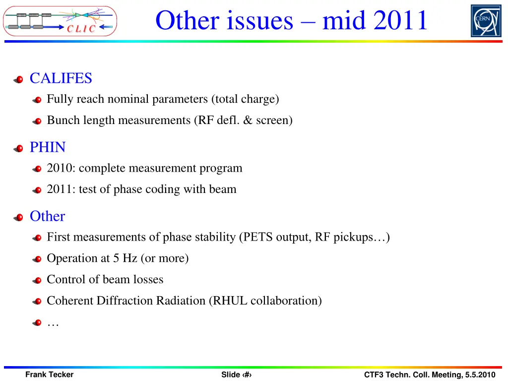 other issues mid 2011