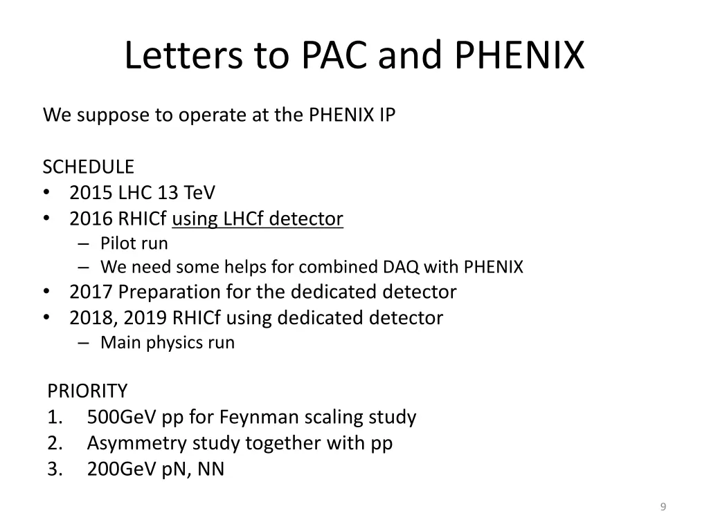 letters to pac and phenix
