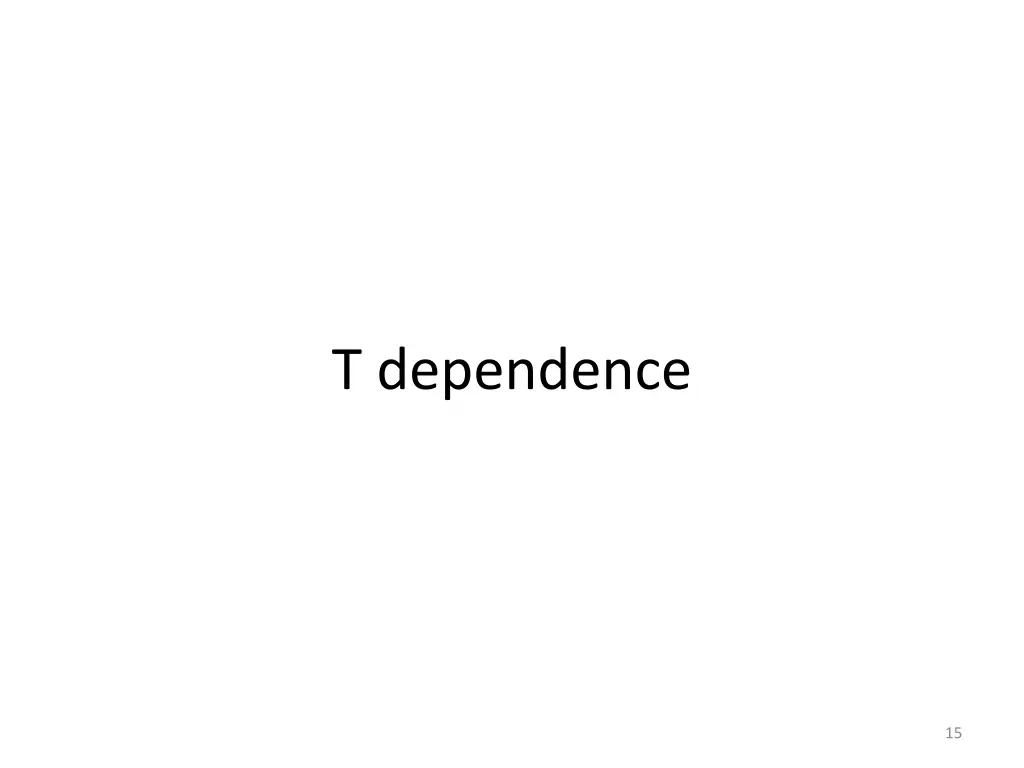 t dependence