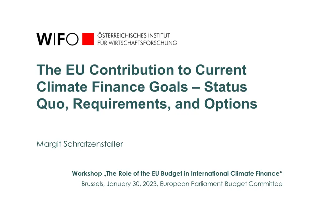 the eu contribution to current climate finance