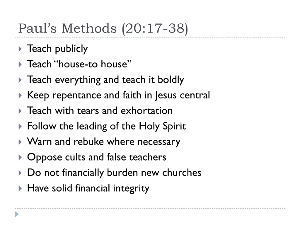 paul s methods 20 17 38