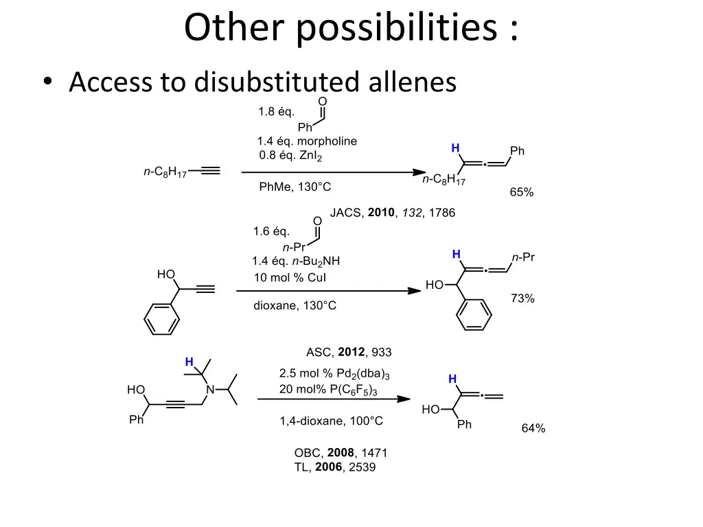 other possibilities access to disubstituted