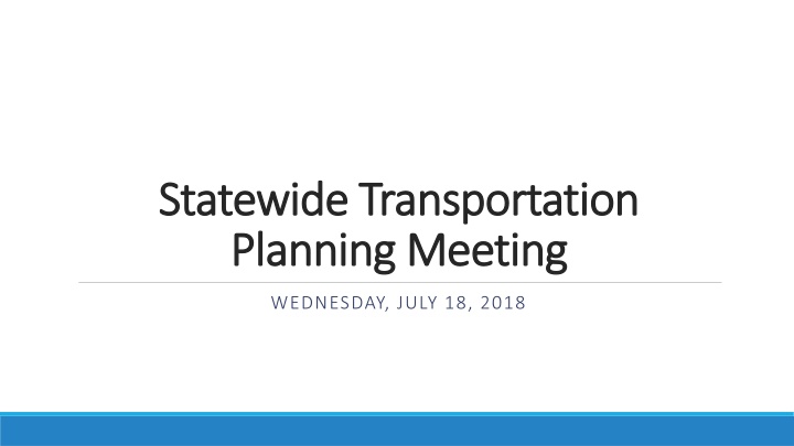 statewide transportation statewide transportation