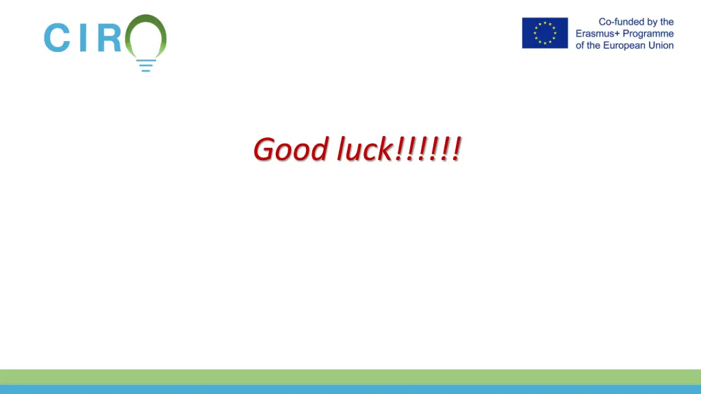 good luck